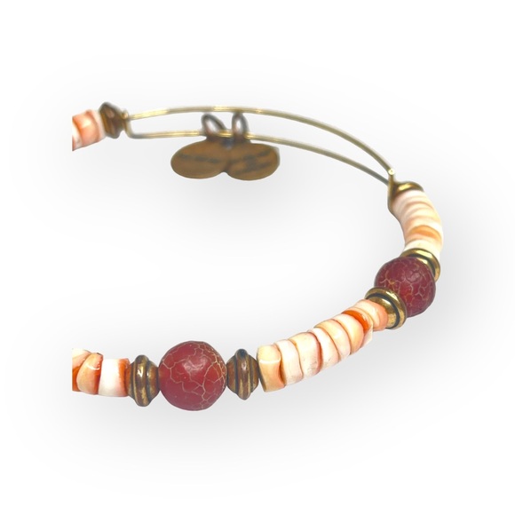 Alex and Ani 𖤗 Terra Horizon Beaded Expand Bangle Bracelet 𖤗 Rafaelian Gold 𖤗 - Picture 6 of 16